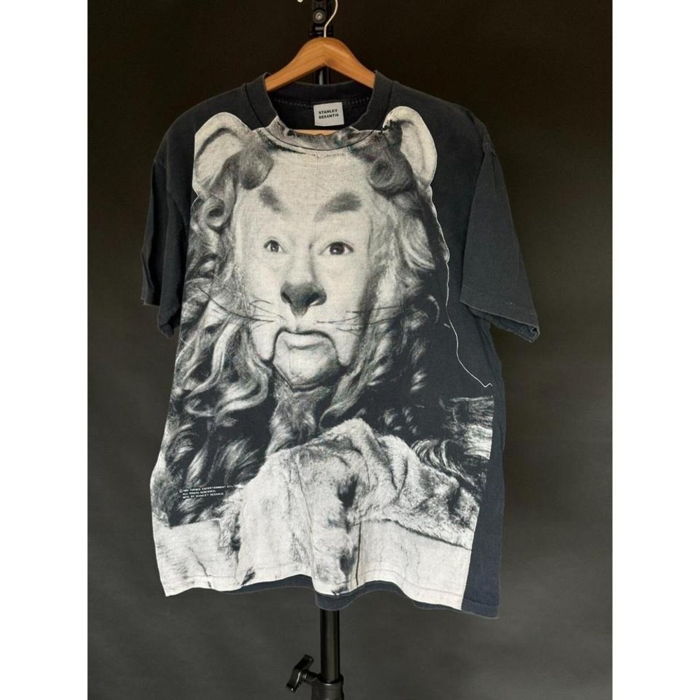Stanley Desantis The Wizard‎ of Oz Lion Tshirt XL Black 1990's Y2K Los Angeles